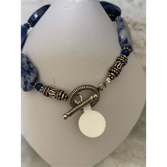 Handmade Blue Sodalite Bracelet #resembles lapis - Picture 2 of 5